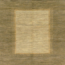 Square Abstract Metallic Gold Modern Rug, abs1495