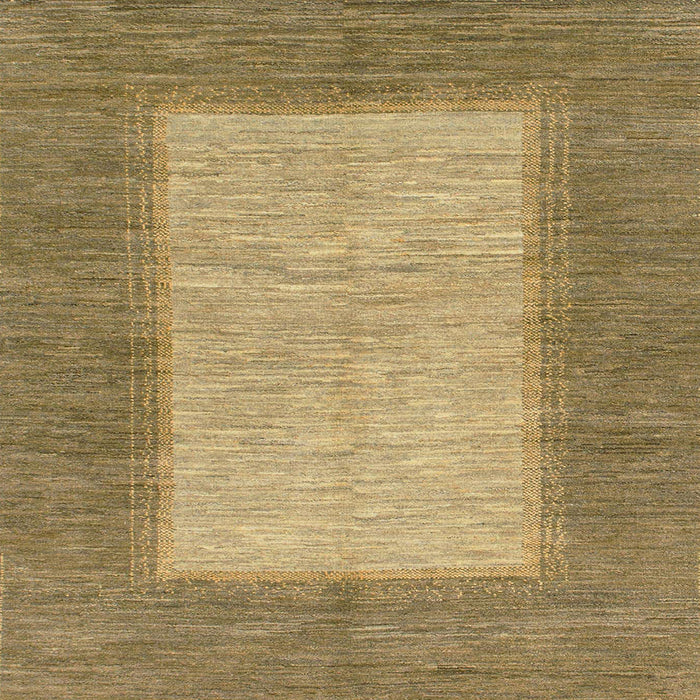 Square Abstract Metallic Gold Modern Rug, abs1495