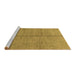 Sideview of Machine Washable Abstract Brown Modern Rug, wshabs1496brn