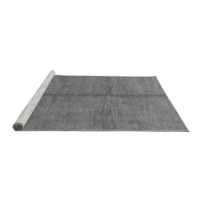 Sideview of Machine Washable Abstract Gray Modern Rug, wshabs1496gry