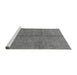 Sideview of Machine Washable Abstract Gray Modern Rug, wshabs1496gry