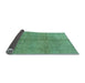 Sideview of Abstract Light Blue Modern Rug, abs1496lblu