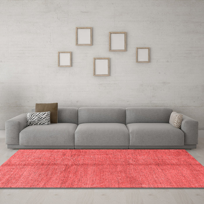 Modern Red Washable Rugs