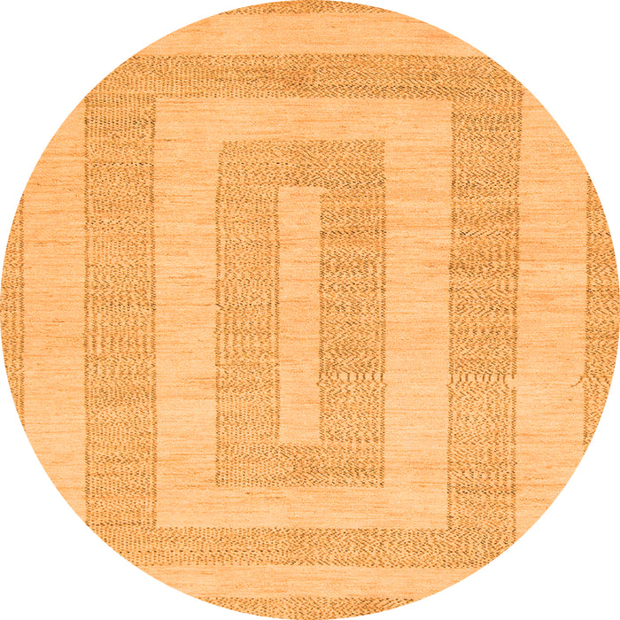 Round Abstract Orange Modern Rug, abs1497org