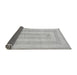 Sideview of Abstract Gray Modern Rug, abs1497gry