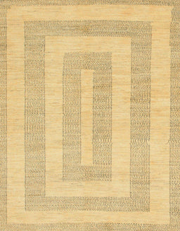 Abstract Yellow Modern Rug, abs1497