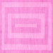 Square Abstract Pink Modern Rug, abs1497pnk