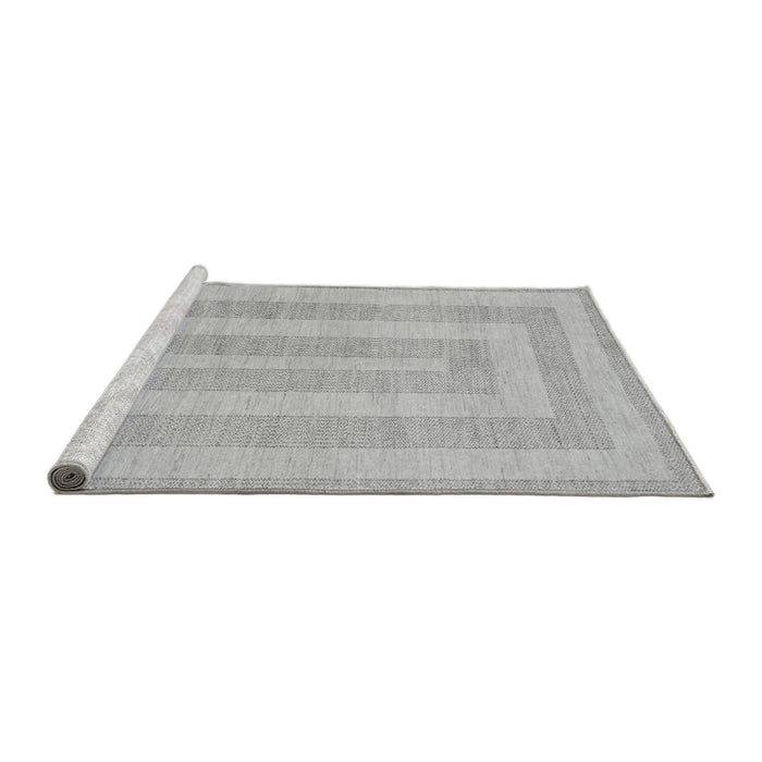 Sideview of Machine Washable Abstract Gray Modern Rug, wshabs1497gry