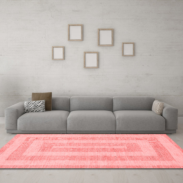 Modern Red Washable Rugs