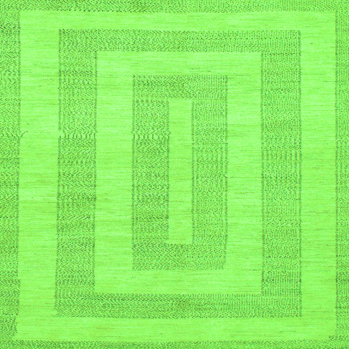 Square Abstract Green Modern Rug, abs1497grn