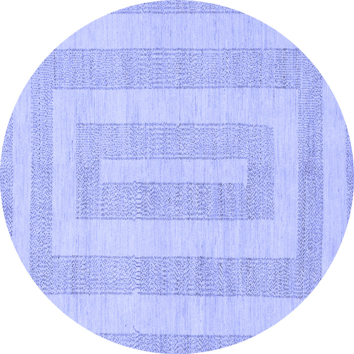 Round Machine Washable Abstract Blue Modern Rug, wshabs1497blu