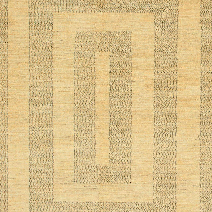 Machine Washable Abstract Yellow Rug, wshabs1497