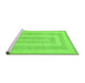 Sideview of Machine Washable Abstract Green Modern Area Rugs, wshabs1497grn