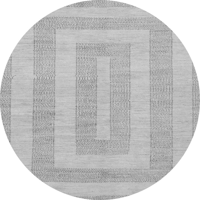 Round Abstract Gray Modern Rug, abs1497gry