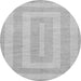 Round Abstract Gray Modern Rug, abs1497gry