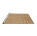 Sideview of Machine Washable Abstract Bronze Brown Rug, wshabs1498