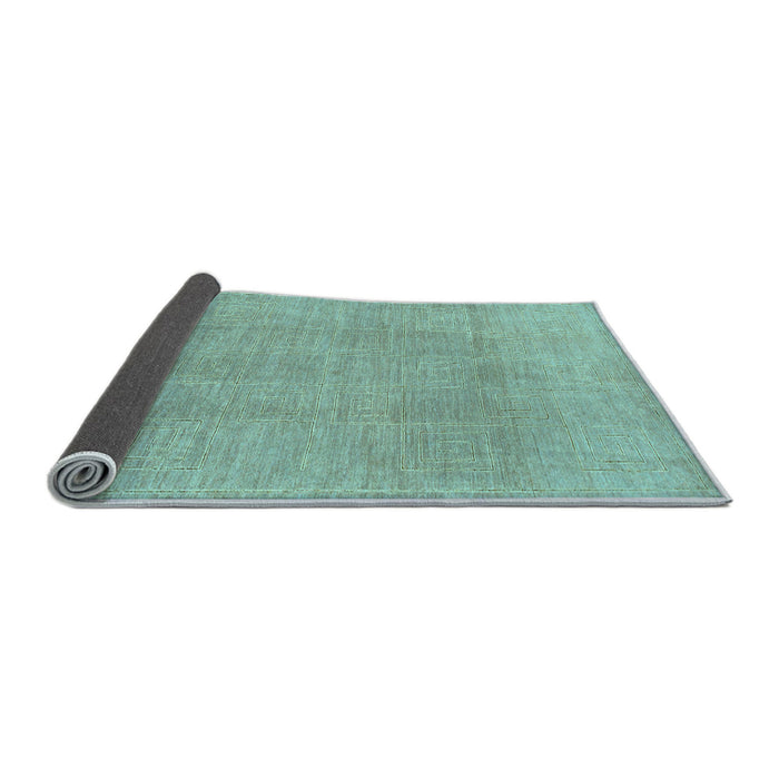 Sideview of Abstract Light Blue Modern Rug, abs1498lblu