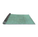 Sideview of Abstract Light Blue Modern Rug, abs1498lblu