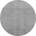 Round Abstract Gray Modern Rug, abs1498gry