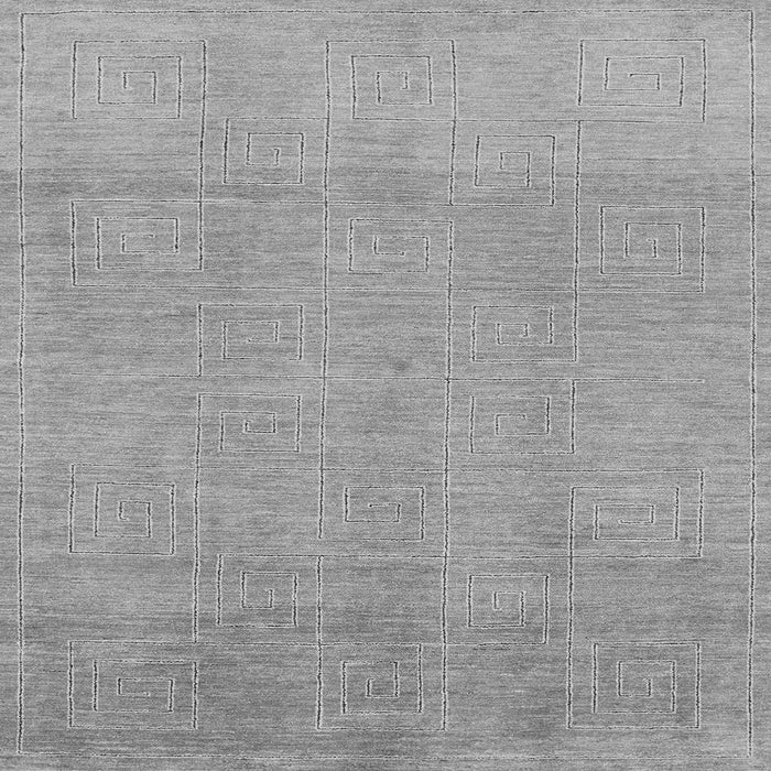 Square Machine Washable Abstract Gray Modern Rug, wshabs1498gry