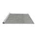 Sideview of Machine Washable Abstract Gray Modern Rug, wshabs1498gry