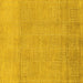 Square Abstract Yellow Modern Rug, abs1498yw