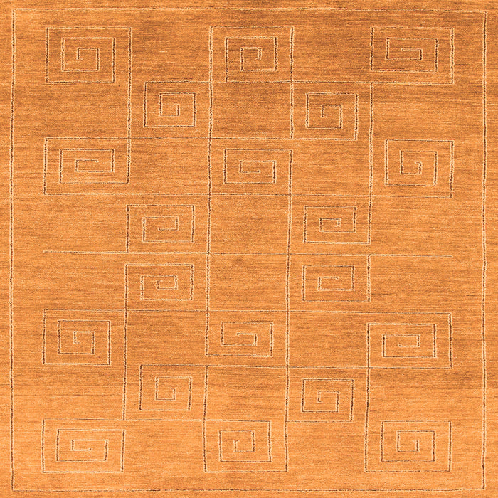 Square Abstract Orange Modern Rug, abs1498org