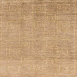 Square Machine Washable Abstract Bronze Brown Rug, wshabs1498