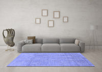 Machine Washable Abstract Blue Modern Rug, wshabs1498blu