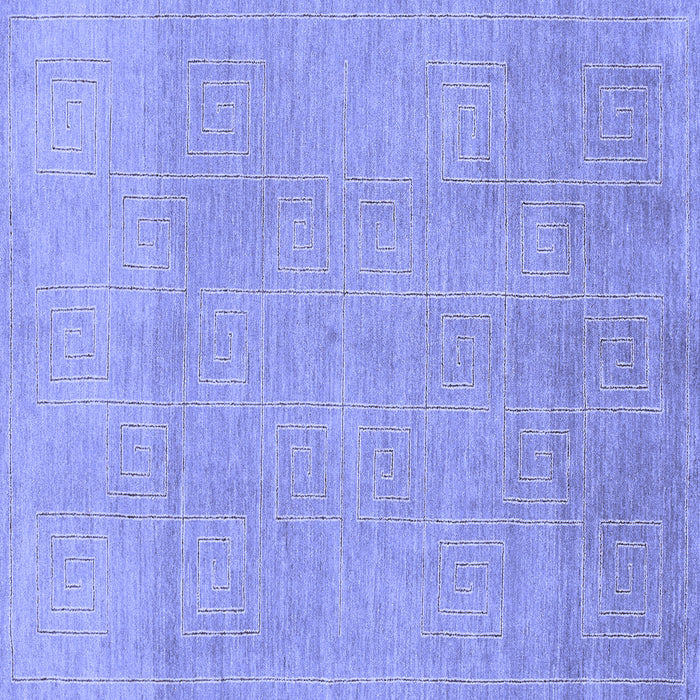 Square Abstract Blue Modern Rug, abs1498blu