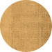 Round Abstract Brown Modern Rug, abs1498brn