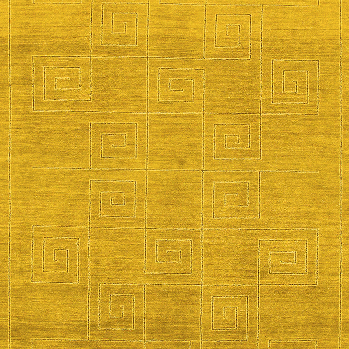Machine Washable Abstract Yellow Modern Rug, wshabs1498yw