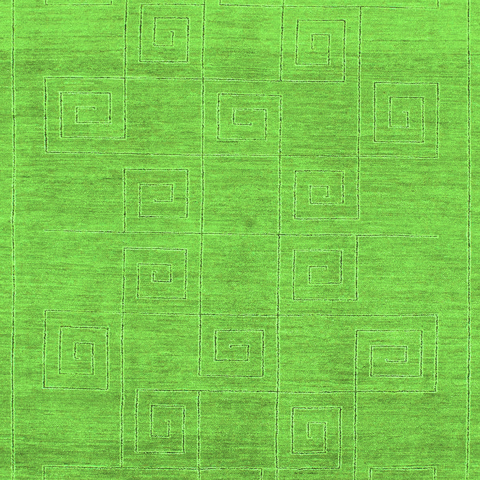 Machine Washable Abstract Green Modern Area Rugs, wshabs1498grn