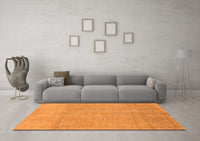 Machine Washable Abstract Orange Modern Rug, wshabs1498org