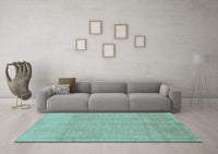 Machine Washable Abstract Light Blue Modern Rug, wshabs1498lblu