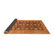 Sideview of Abstract Red Checkered Rug, abs1499