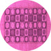 Round Checkered Purple Modern Rug, abs1499pur