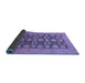 Sideview of Checkered Blue Modern Rug, abs1499blu