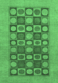 Checkered Emerald Green Modern Rug, abs1499emgrn