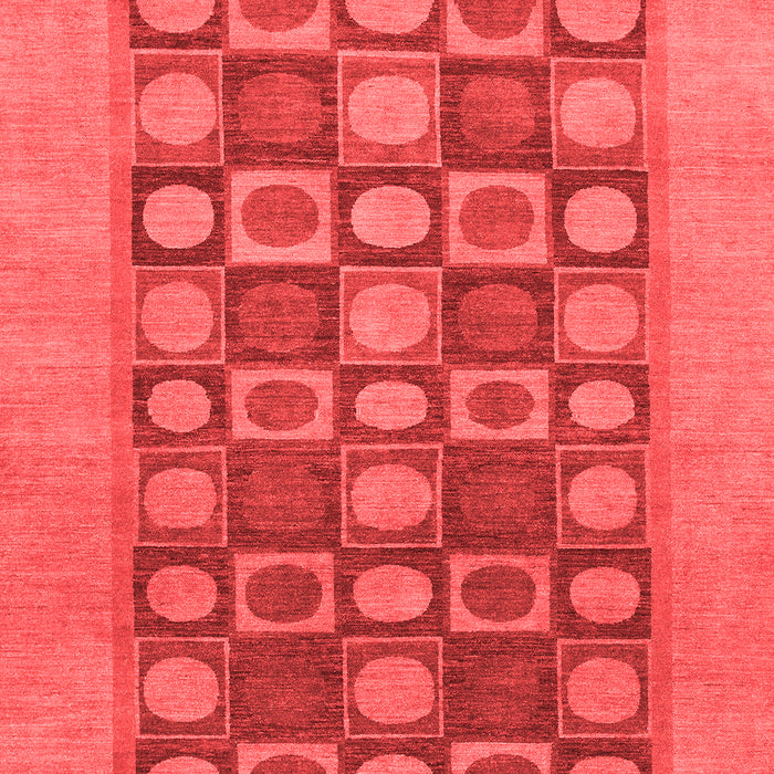 Machine Washable Checkered Red Modern Rug, wshabs1499red