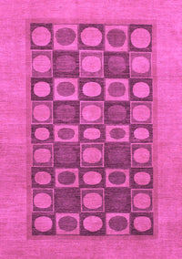 Checkered Purple Modern Rug, abs1499pur