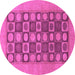 Round Machine Washable Checkered Purple Modern Area Rugs, wshabs1499pur