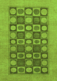 Checkered Green Modern Rug, abs1499grn