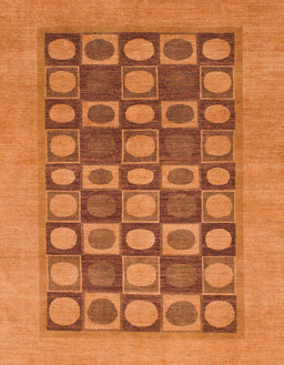 Abstract Red Checkered Rug, abs1499