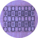 Round Checkered Blue Modern Rug, abs1499blu