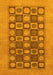 Machine Washable Checkered Yellow Modern Rug, wshabs1499yw