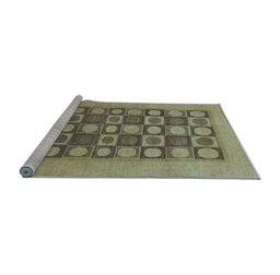 Sideview of Machine Washable Checkered Light Blue Modern Rug, wshabs1499lblu