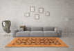 Machine Washable Checkered Brown Modern Rug in a Living Room,, wshabs1499brn