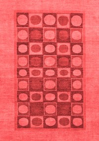 Checkered Red Modern Rug, abs1499red