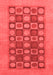 Checkered Red Modern Area Rugs